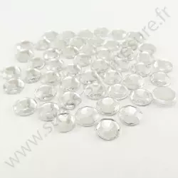 Strass acrylique rond à facettes à coller - Diamant - 7mm