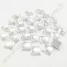 Strass acrylique carré effet quadrillage à coller - Diamant - 10mm