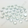 Strass acrylique à facettes rond à coudre - Diamant - 4mm à 14mm