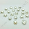 Demi-perle nacrée rond à coudre - Transparent - 6mm à 10mm