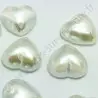Demi-perle nacrée cœur à coudre - Transparent - 2 tailles - détail