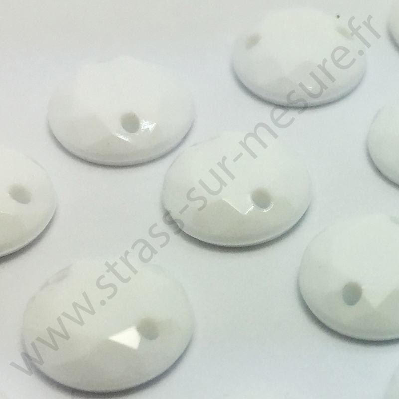 Strass à coudre acrylique rond plat à facettes - Diamant - 6mm à 35mm