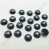 Demi-perle nacrée rond à coller - Noir nacré - 5mm à 10mm