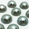 Demi-perle nacrée rond à coudre - Gris nacré - 6mm à 10mm - détail