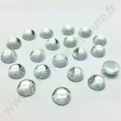 Demi-perle rond à coudre - Diamant - 6mm à 10mm