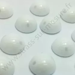 Demi-perle rond à coudre - Blanc - 6mm à 12mm - détail