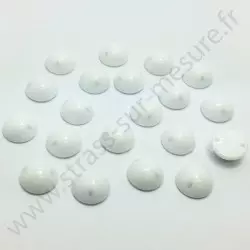 Demi-perle rond à coudre - Blanc - 6mm à 12mm