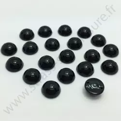 Demi-perle rond à coudre - Noir - 6mm à 12mm
