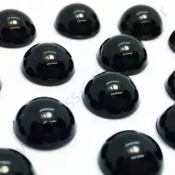 Demi-perle rond à coudre - Noir - 6mm à 12mm - détail