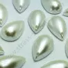 Demi-perle nacrée goutte à coudre - Blanc nacré - 10mm, 15mm - détail