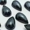 Demi-perle nacrée goutte à coudre - Noir nacré - 10mm, 15mm - détail
