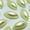 Demi-perle nacrée ovale à coudre - Ivoire nacré - 10mm, 15mm - détail