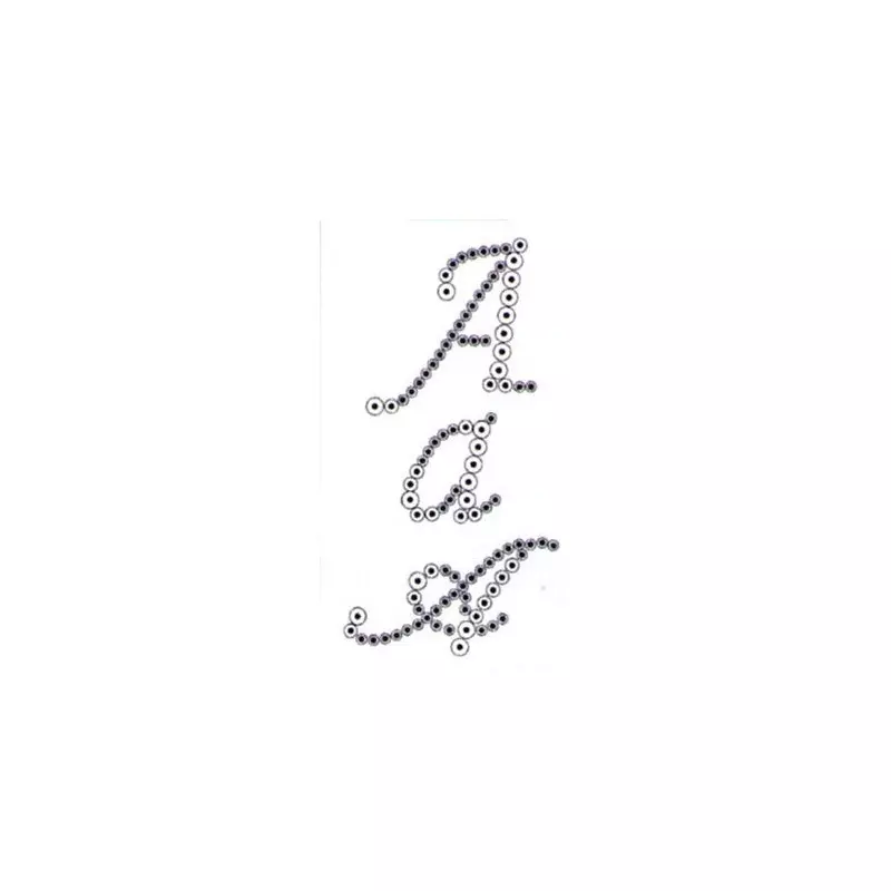 Pochoir alphabet pour strass - lettre A