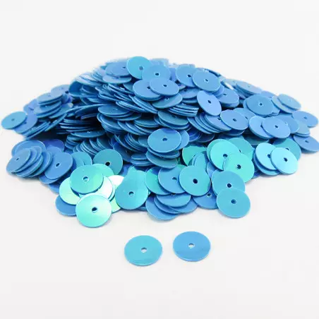 Sequin plat - TURQUOISE NACRE - 6mm