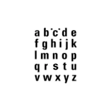 Tampon transparent Artémio - Alphabet minuscule 20mm