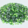 Strass thermocollant en verre - Vert péridot - 2mm à 6mm