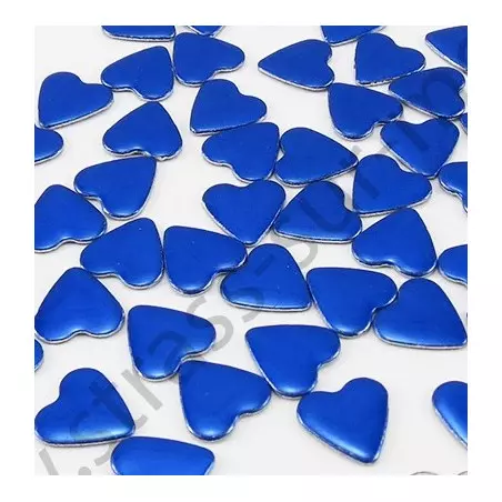 Strass thermocollant en métal cœur - Bleu royal