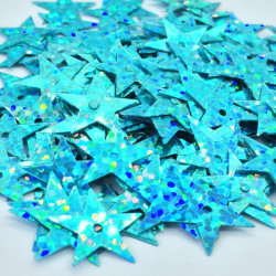 Sequin étoile - Turquoise hologramme - 15mm