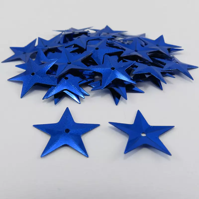 Sequin étoile - Bleu - 14mm