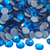 Strass thermocollant en verre - Bleu - 2mm à 6mm