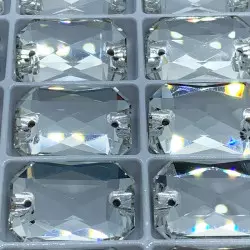 Strass Rectangle Cristal - Rectangle à coudre en verre - zoom