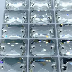 Strass Rectangle Cristal - Rectangle à coudre en verre