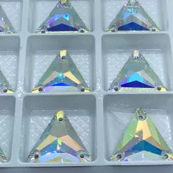 Strass Triangle AB Cristal - Triangle à coudre en verre - zoom
