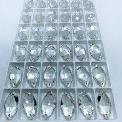Strass à coudre acrylique rond plat à facettes - Diamant - 6mm à 35mm