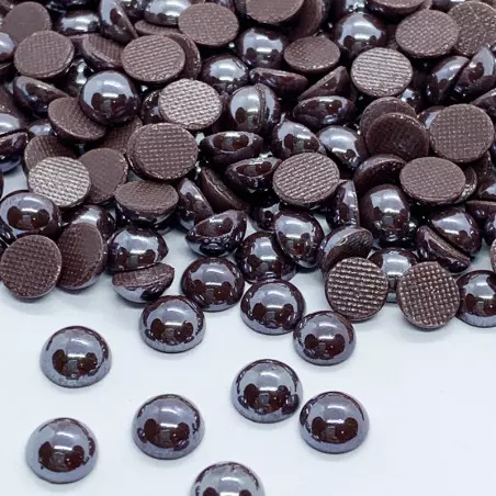 Cabochon Chocolat thermocollant en céramique - 3mm à 6mm
