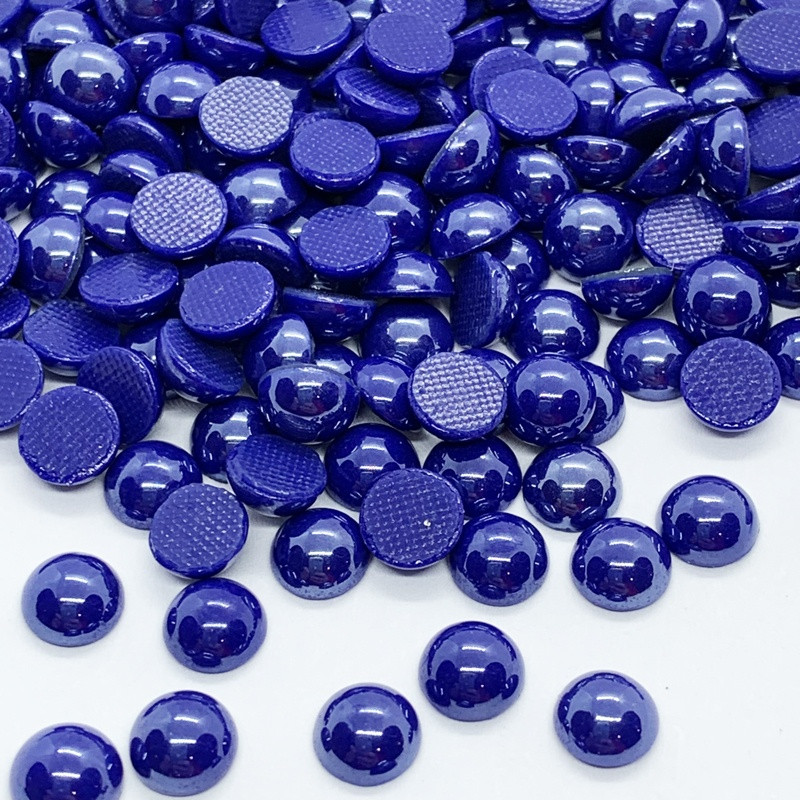 Cabochon Bleu Royal thermocollant en céramique - 3mm à 6mm