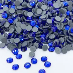 Bleu saphir - Strass thermocollant en verre DMC - 2mm à 6mm