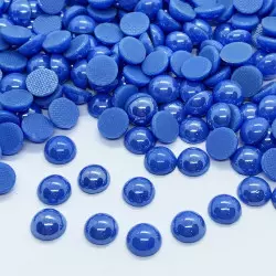 Cabochon Bleu Cobalt thermocollant en céramique - 3mm à 6mm