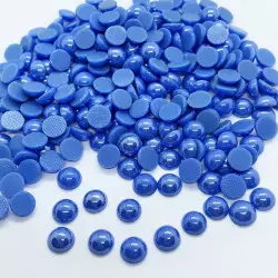 Cabochon Bleu Cobalt thermocollant en céramique