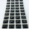 Strass Rectangle Droit Noir - Rectangle à coudre en verre - 8x10 à 18x25mm