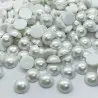 Demi-perle nacrée rond à coller - Blanc nacré - 5mm à 10mm