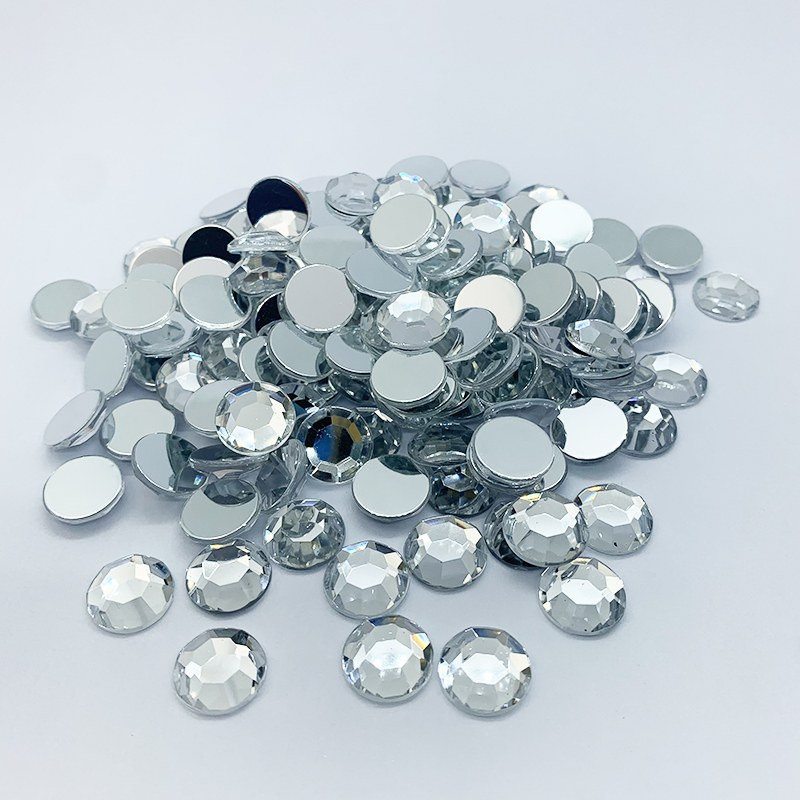 Strass acrylique rond à coller diamant - 2mm à 14mm