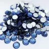 Strass acrylique rond à facettes à coller - Bleu nuit - 2mm à 14mm