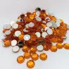 Strass acrylique rond à facettes à coller - Orange