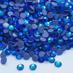 Bleu AB - Strass thermocollant en verre