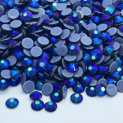 Bleu nuit AB - Strass thermocollant en verre - 2 à 6mm